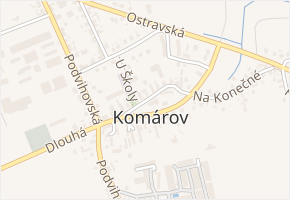 Malá strana v obci Opava - mapa ulice