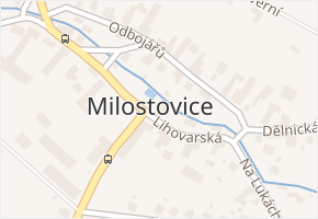 Milostovice v obci Opava - mapa části obce