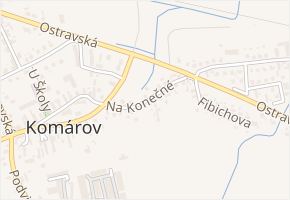 Na Konečné v obci Opava - mapa ulice