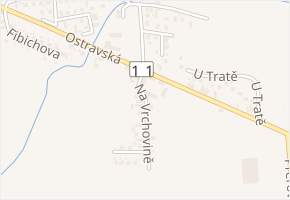 Na Vrchovině v obci Opava - mapa ulice