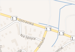 Ostravská v obci Opava - mapa ulice
