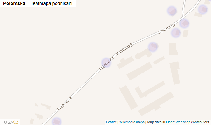 Mapa Polomská - Firmy v ulici.