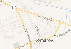 Požárnická v obci Opava - mapa ulice