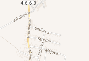Sedlická v obci Opava - mapa ulice