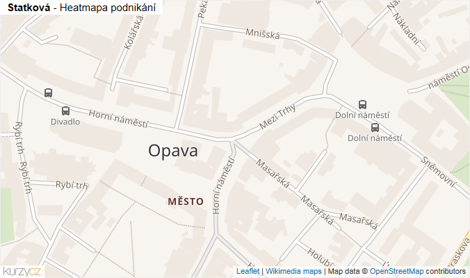 Mapa Statková - Firmy v ulici.