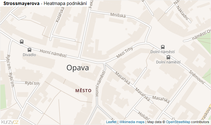 Mapa Strossmayerova - Firmy v ulici.