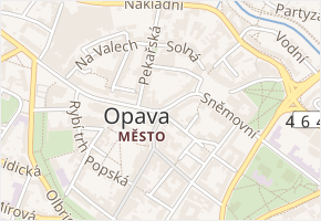 U Cihelny v obci Opava - mapa ulice