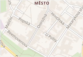 U Pošty v obci Opava - mapa ulice
