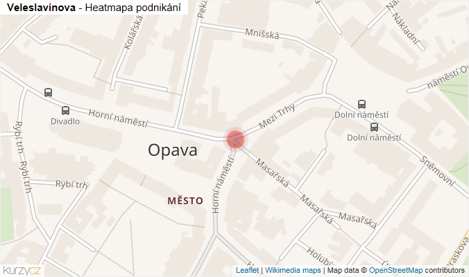 Mapa Veleslavínova - Firmy v ulici.