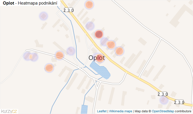 Mapa Oplot - Firmy v části obce.