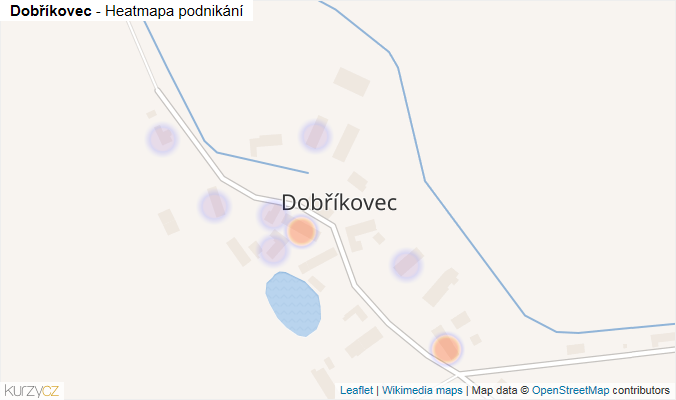 Mapa Dobříkovec - Firmy v části obce.