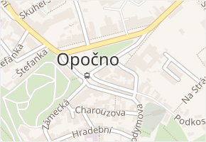 Kupkovo nám. v obci Opočno - mapa ulice