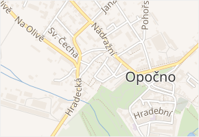 Mlýnská v obci Opočno - mapa ulice