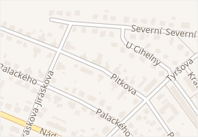 Pitkova v obci Opočno - mapa ulice