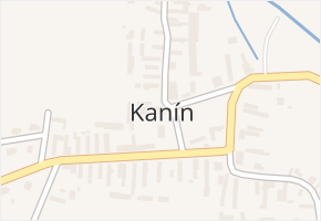 Kanín v obci Opolany - mapa části obce