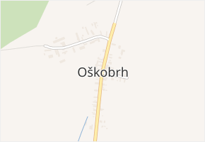 Oškobrh v obci Opolany - mapa části obce