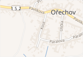 Kout v obci Ořechov - mapa ulice
