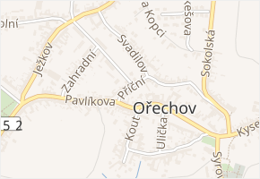Příční v obci Ořechov - mapa ulice