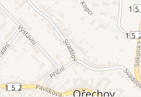Svadilov v obci Ořechov - mapa ulice
