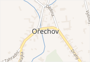 Ořechov v obci Ořechov - mapa části obce