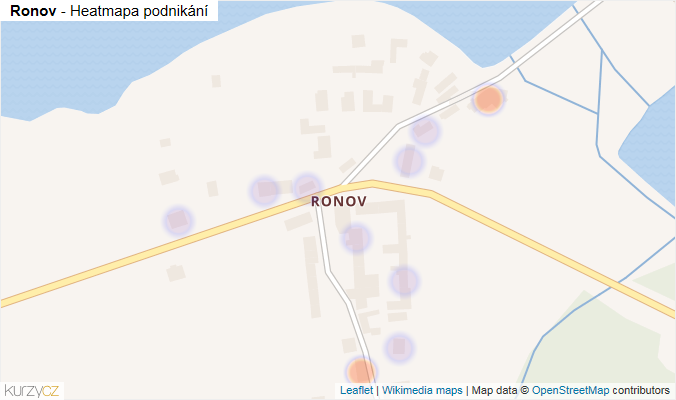 Mapa Ronov - Firmy v části obce.