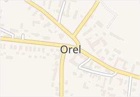 Orel v obci Orel - mapa části obce