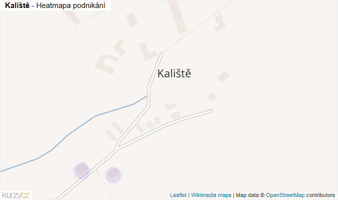 Mapa Kaliště - Firmy v části obce.