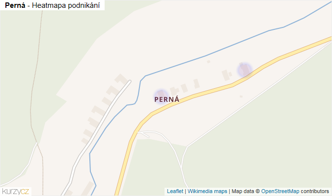 Mapa Perná - Firmy v části obce.
