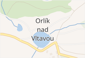 Orlík nad Vltavou v obci Orlík nad Vltavou - mapa části obce