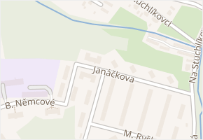 Janáčkova v obci Orlová - mapa ulice