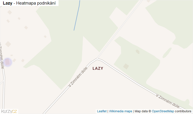 Mapa Lazy - Firmy v části obce.