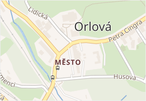 Město v obci Orlová - mapa části obce