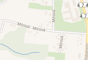 Mírová v obci Orlová - mapa ulice