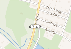 Slezská v obci Orlová - mapa ulice