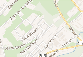 Stará štreka v obci Orlová - mapa ulice