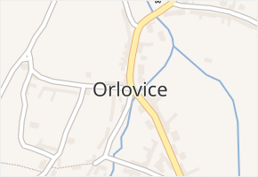 Orlovice v obci Orlovice - mapa části obce