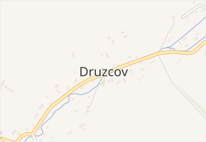 Druzcov v obci Osečná - mapa části obce