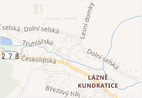 U Potoka v obci Osečná - mapa ulice