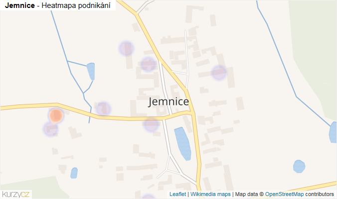 Mapa Jemnice - Firmy v části obce.