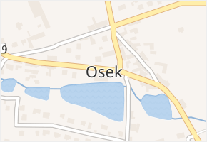 Osek v obci Osek - mapa části obce