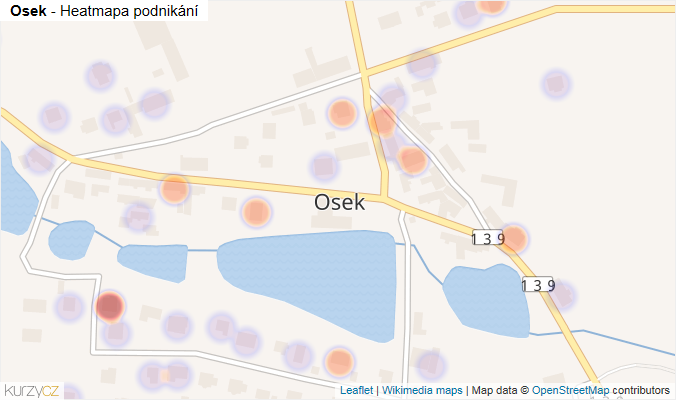 Mapa Osek - Firmy v části obce.