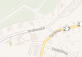 Hrdlovská v obci Osek - mapa ulice