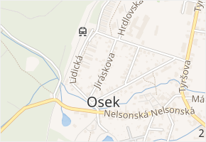 Jiráskova v obci Osek - mapa ulice