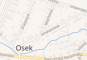 Máchova v obci Osek - mapa ulice
