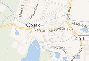 Nelsonská v obci Osek - mapa ulice