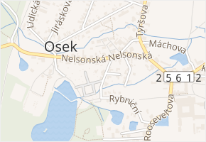Zahradní v obci Osek - mapa ulice