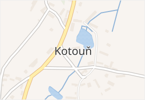 Kotouň v obci Oselce - mapa části obce