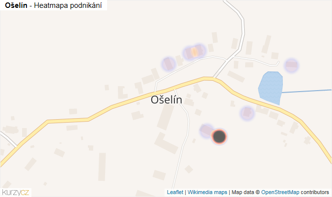Mapa Ošelín - Firmy v části obce.