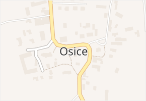 Osice v obci Osice - mapa části obce