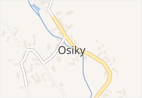 Osiky v obci Osiky - mapa části obce